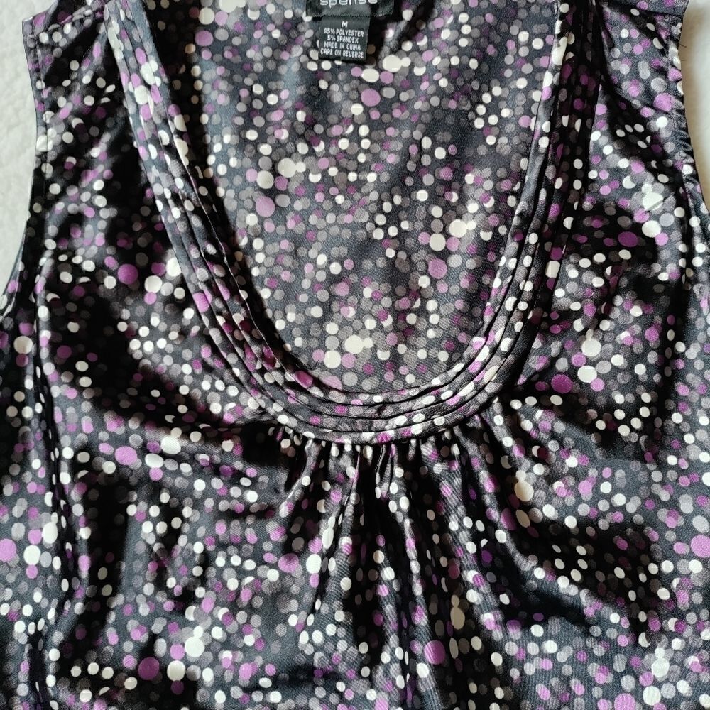 𝅺spense polkadot multicolor sleeveless blouse - Picture 2 of 3
